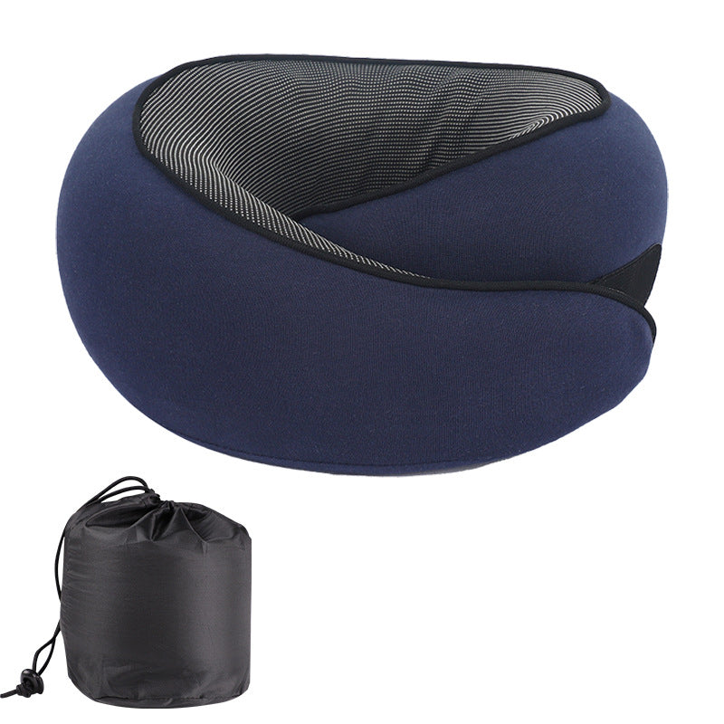 U-shaped Neck Pillow Memory Foam Travel Pillow for Airplane and Office Use, Anti-tilt Design, Essential for Travel