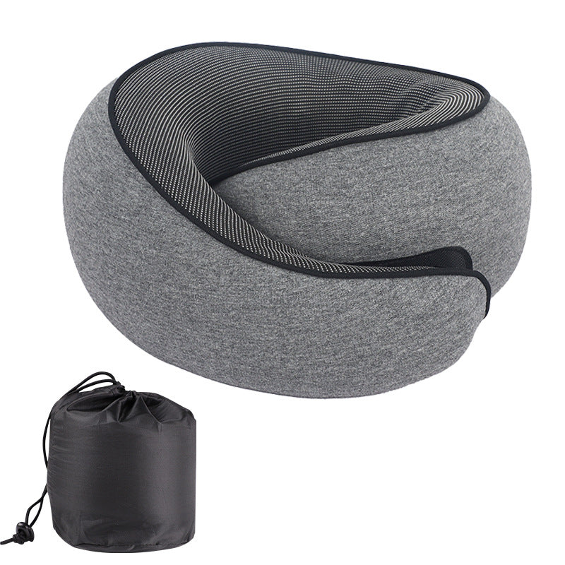 U-shaped Neck Pillow Memory Foam Travel Pillow for Airplane and Office Use, Anti-tilt Design, Essential for Travel