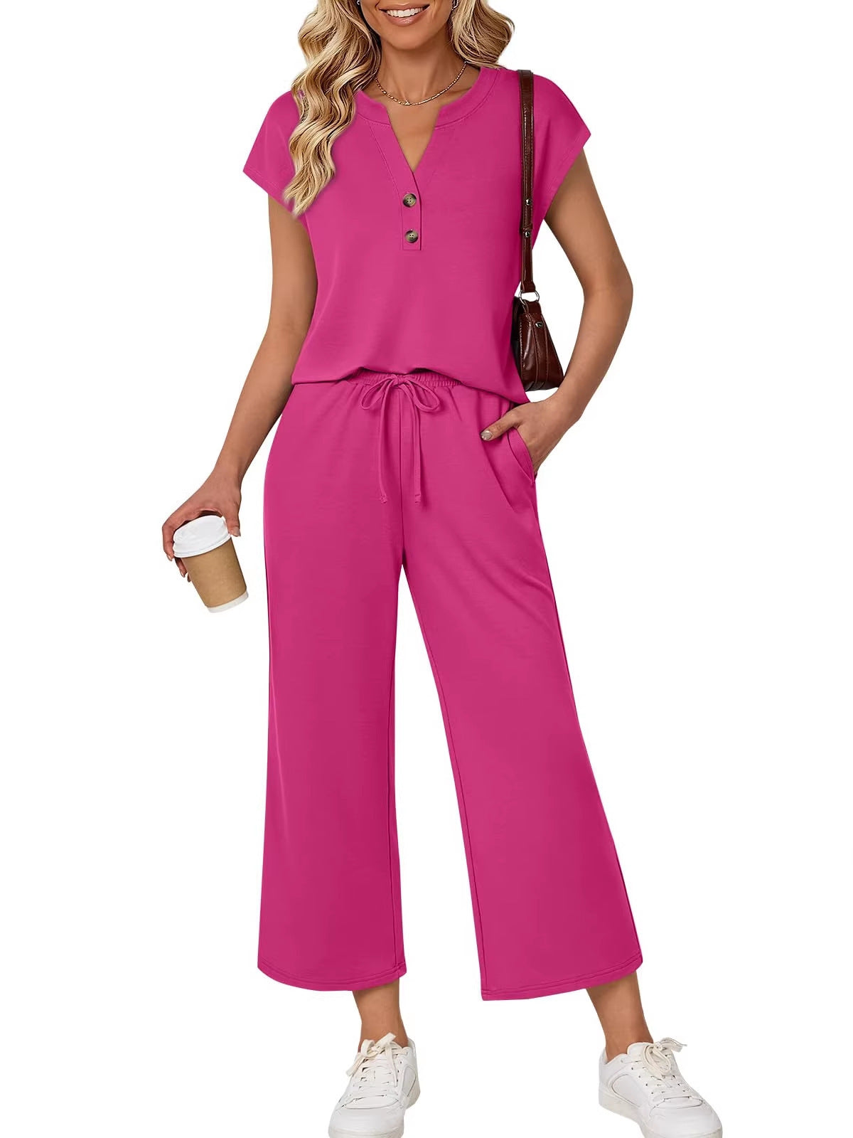 Casual Two-Piece Set for Women Travel Outfit Fashion Cruise Wear