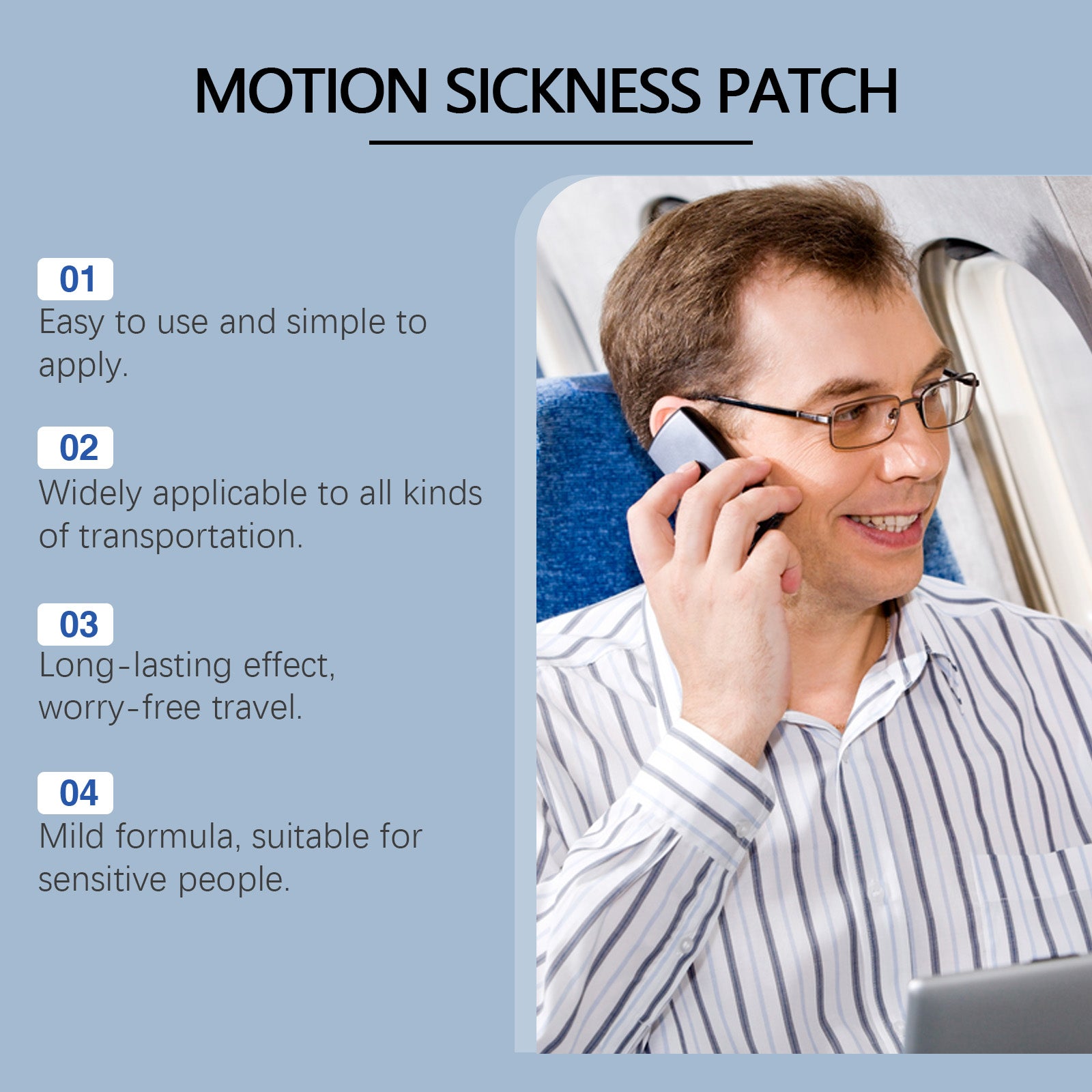 Motion Sickness Sticker For Travel Sickness And Nausea Portable Behind The Ear Sticker