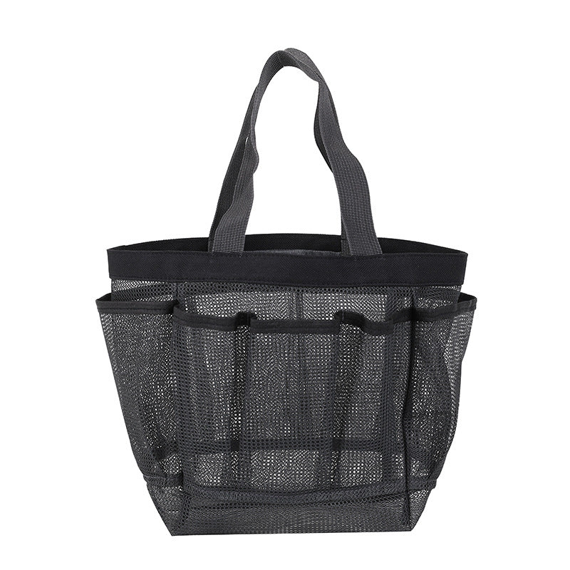 Hollow Pocket Beach Bag Mesh One Shoulder Portable Travel Wash Bag Fitness Swimming Storage Bag