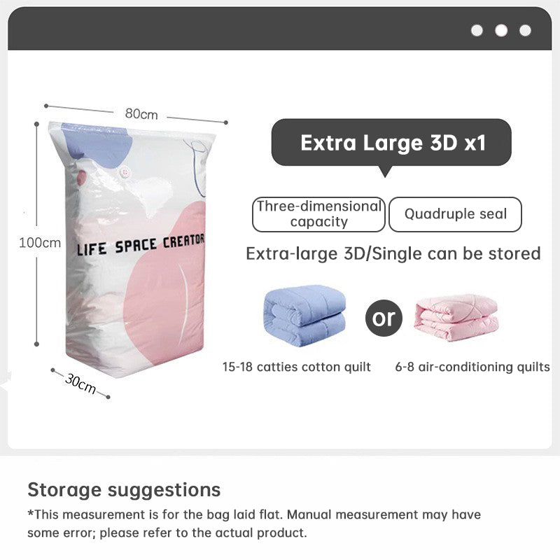 Reusable Vacuum Storage Bags - No Vacuum Needed