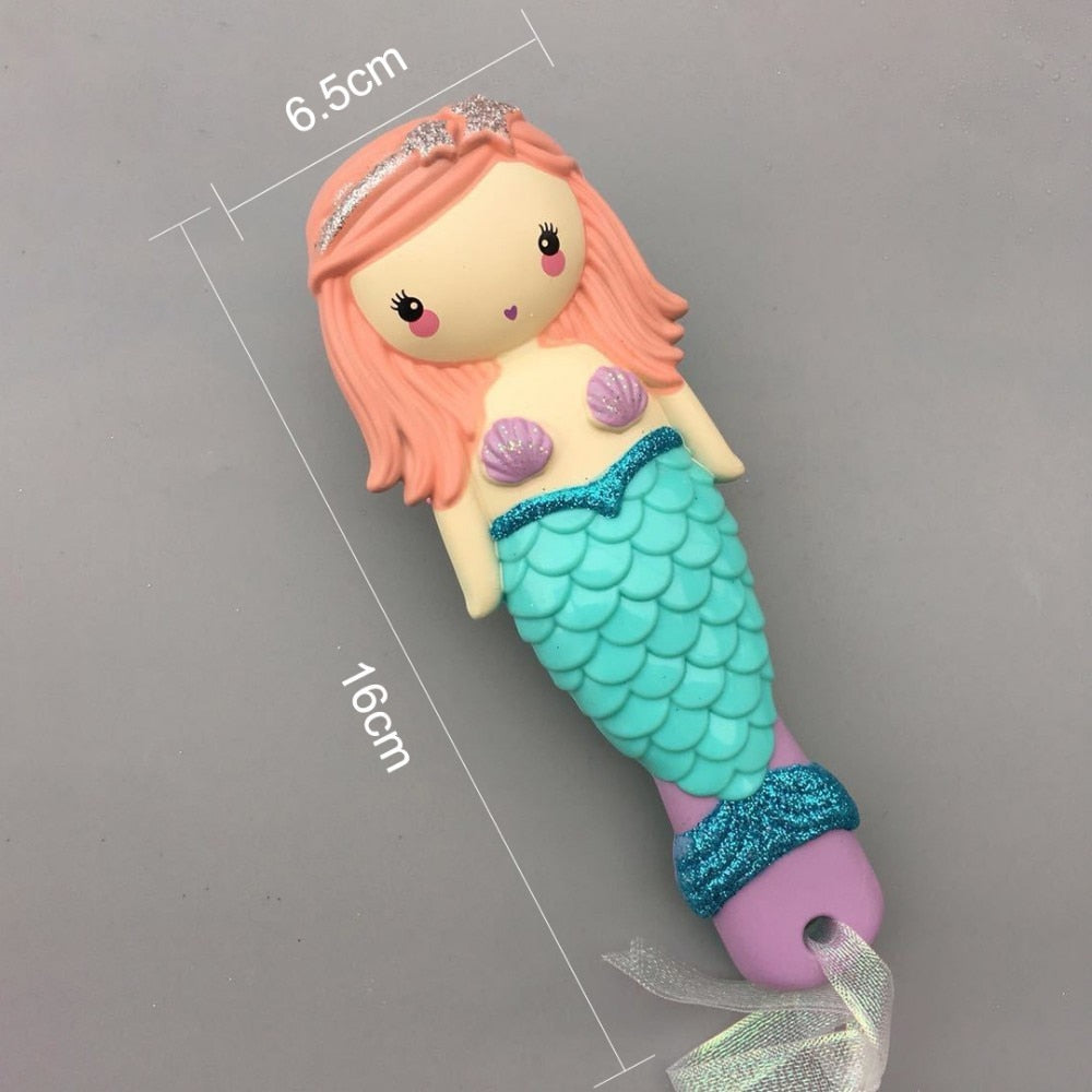 Disney Princess Comb Set Frozen Elsa The Little Mermaid Ariel Cartoon 3D Stereo Air Cushion Comb Girl Accessories Combination