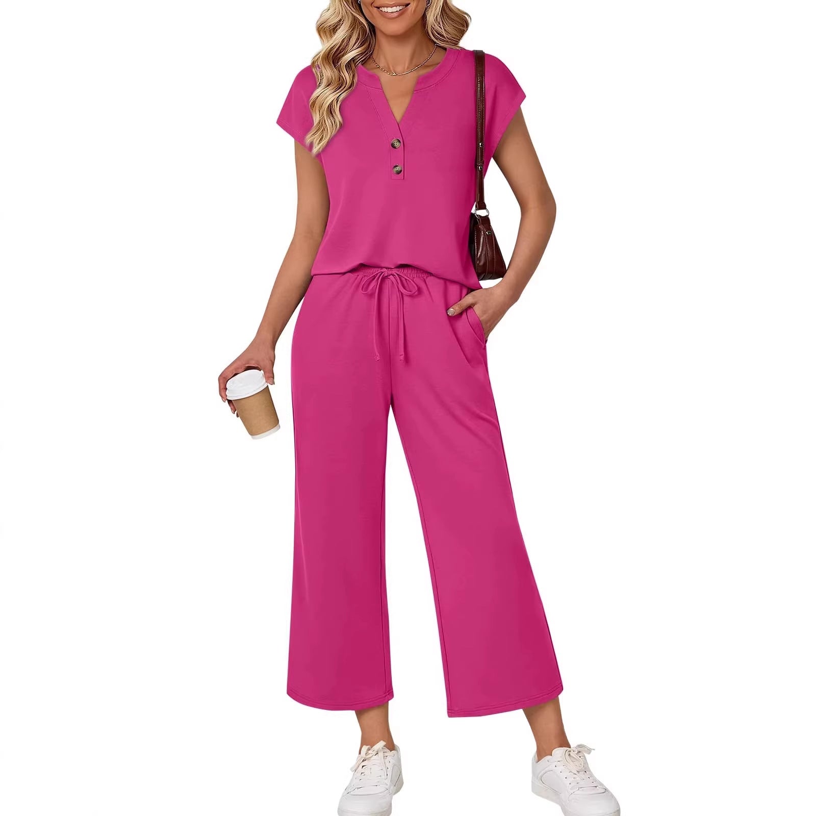 Casual Two-Piece Set for Women Travel Outfit Fashion Cruise Wear