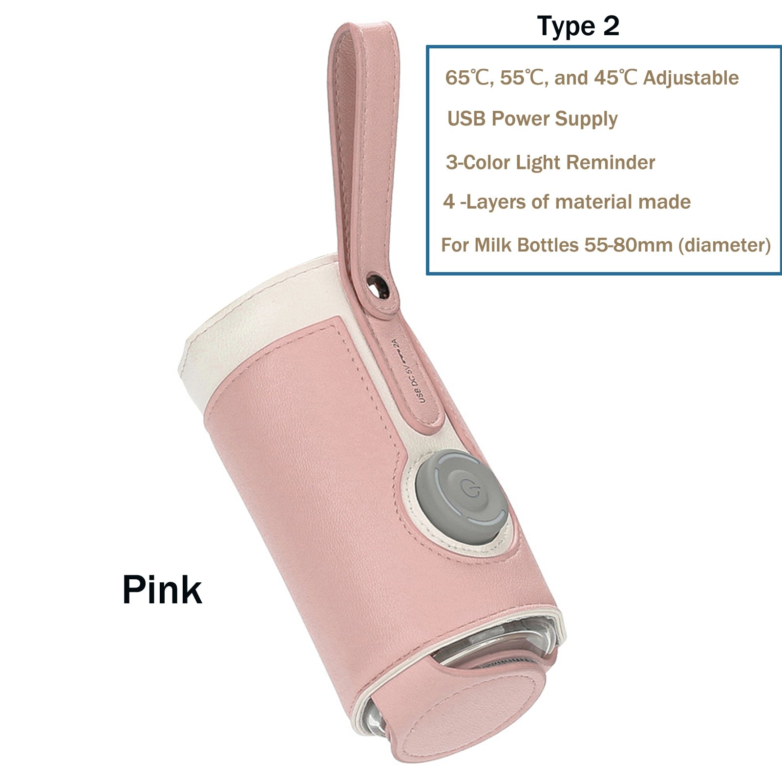 Baby Bottle Warmer Milk Heating Keeper with Constant Temperature Warming for Breastfeeding Night Feeding Daily Use Travel