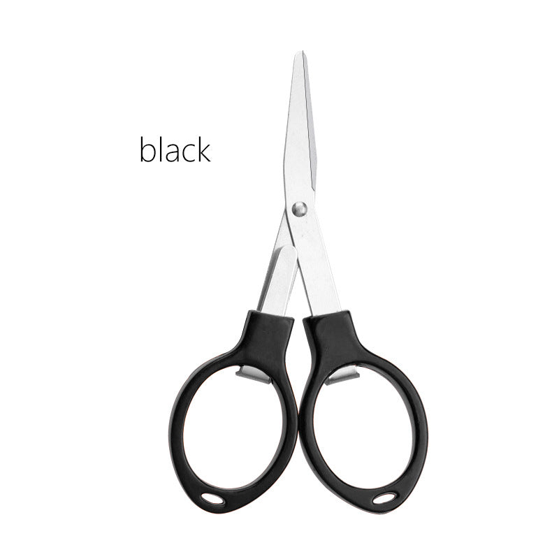Multifunctional Folding Scissors Plastic Handle 8-Character Stretch Scissors Outdoor Travel Fishing Scissors Small Scissors
