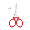 Multifunctional Folding Scissors Plastic Handle 8-Character Stretch Scissors Outdoor Travel Fishing Scissors Small Scissors