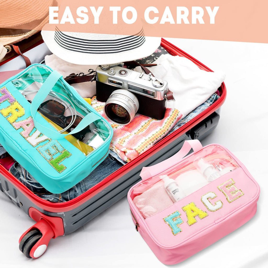New waterproof large travel toiletries storage bag with fabric embroidery makeup storage handbag