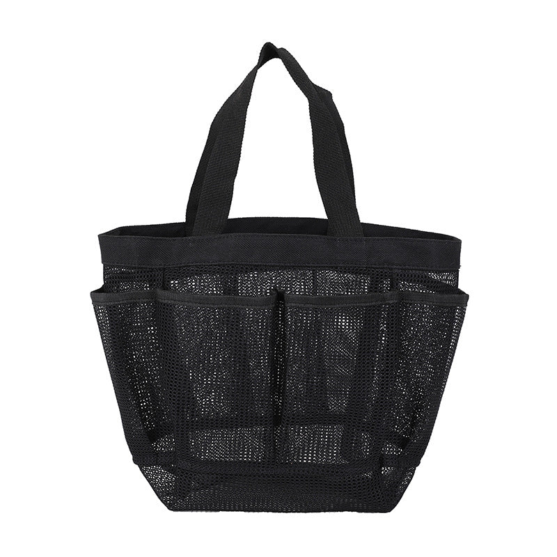 Hollow Pocket Beach Bag Mesh One Shoulder Portable Travel Wash Bag Fitness Swimming Storage Bag
