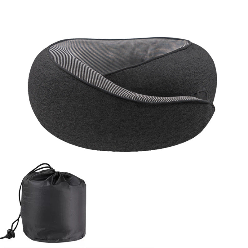 U-shaped Neck Pillow Memory Foam Travel Pillow for Airplane and Office Use, Anti-tilt Design, Essential for Travel
