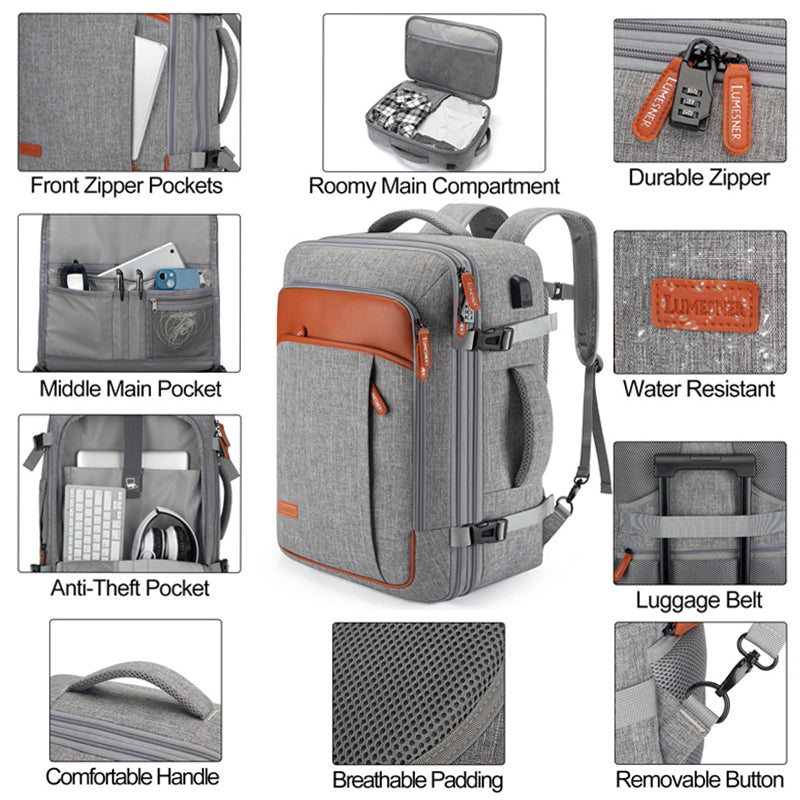 Men's Travel Backpack with Extra Organization