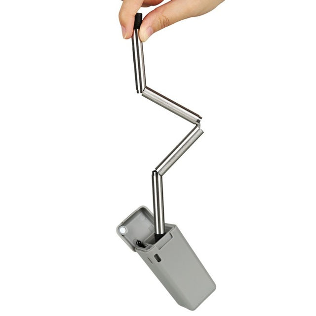 CollaFoldable Straw Collapsible Reusable Metal Stainless Steel Straw Travel Household Drinking Straws Kitchen Bar Accessories