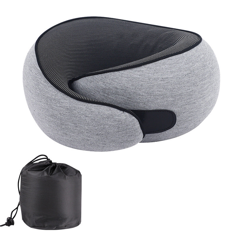 U-shaped Neck Pillow Memory Foam Travel Pillow for Airplane and Office Use, Anti-tilt Design, Essential for Travel